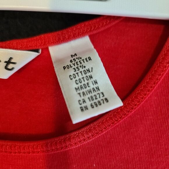 Blast Womens Tank Top Red Size Medium Polyester/Cotton Blend Stars On Shirt - Picture 6 of 11